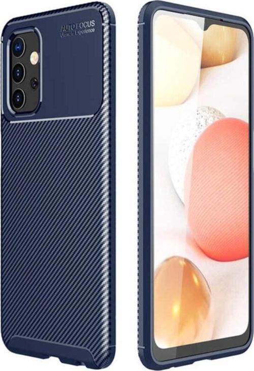 Galaxy A32 Kılıf Karbon Delüx Tpu Silikon Lacivert