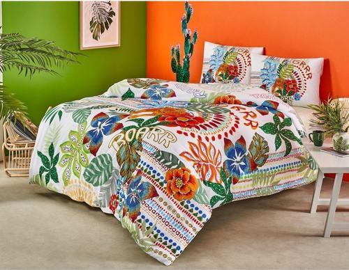 Genç Modası Tess Yeşil Nevresim Takımı Tek Kişilik