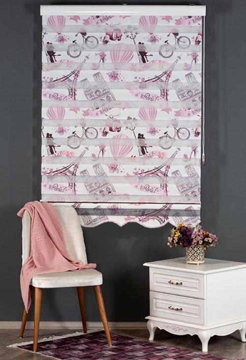 Dijital Baskılı Desenli Stor Zebra Perde Mutfak Perdesi