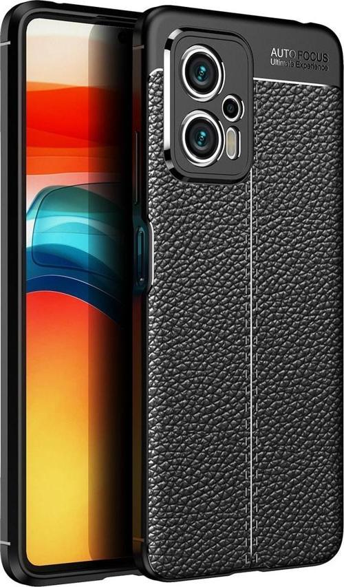 Xiaomi Poco X4 Gt Ile Uyumlu Silikon Kılıf Niss Silikon Deri Görünümlü Ultra Slim Fit Kılıf Siyah