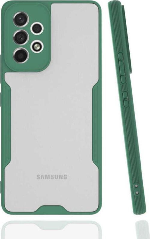 Galaxy A33 5g Ile Uyumlu Kılıf Renkli Kenar Perfe Tpu Silikon Koyu Yeşil