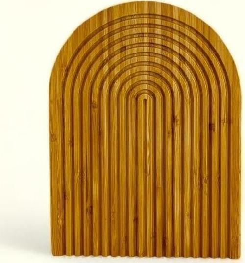 Bambu Oval Servis Sunum Tahtası Naturel 32X25 Cm