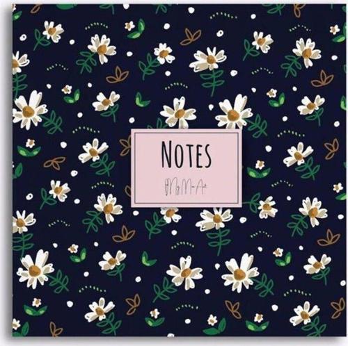 Mavi Papatya 16X16 Çizgisiz Defter