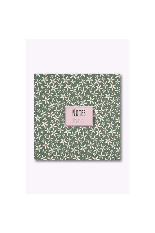 Yeşil Papatya 16X16 Çizgisiz Defter