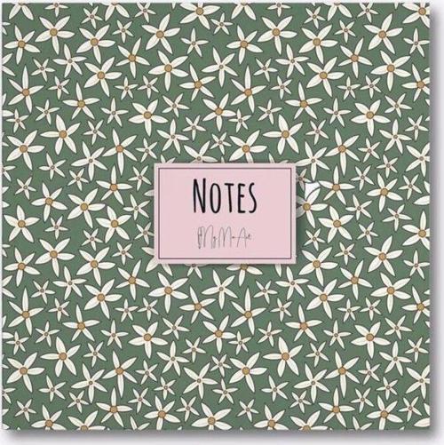 Yeşil Papatya 16X16 Çizgisiz Defter