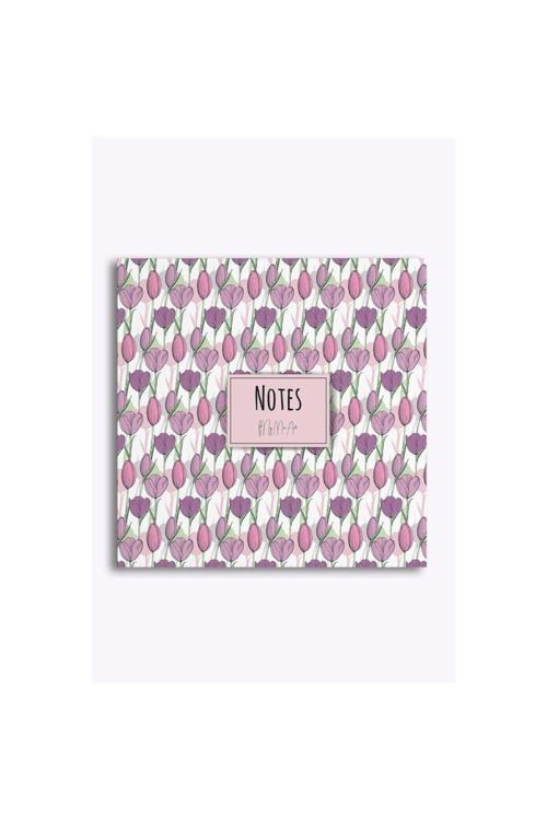 Pembe Lale 16X16 Çizgisiz Defter