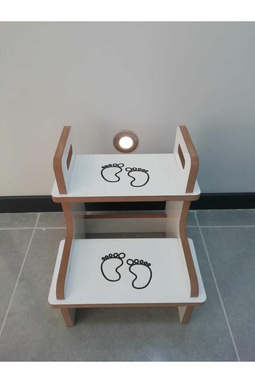 Mdf Basamak Tabure Çocuk Bebek Banyo Wc Lavabo Merdiven Yükseltici