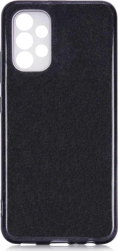 Galaxy A33 Ile Uyumlu Kılıf Simli Parlak Çift Katmanlı Shining Silikon Siyah