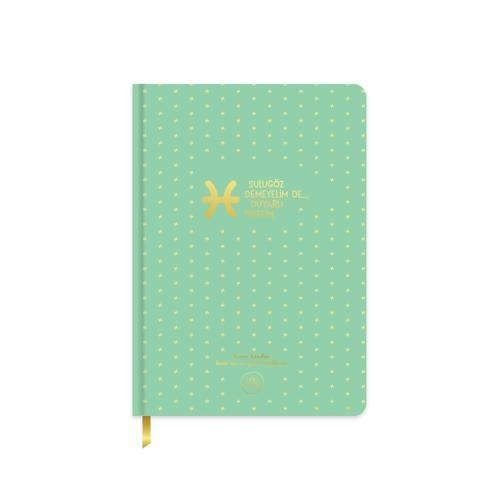 A5 96 Yp.Çizgili Sert Kapak Ciltli Defter-Balık Burcu