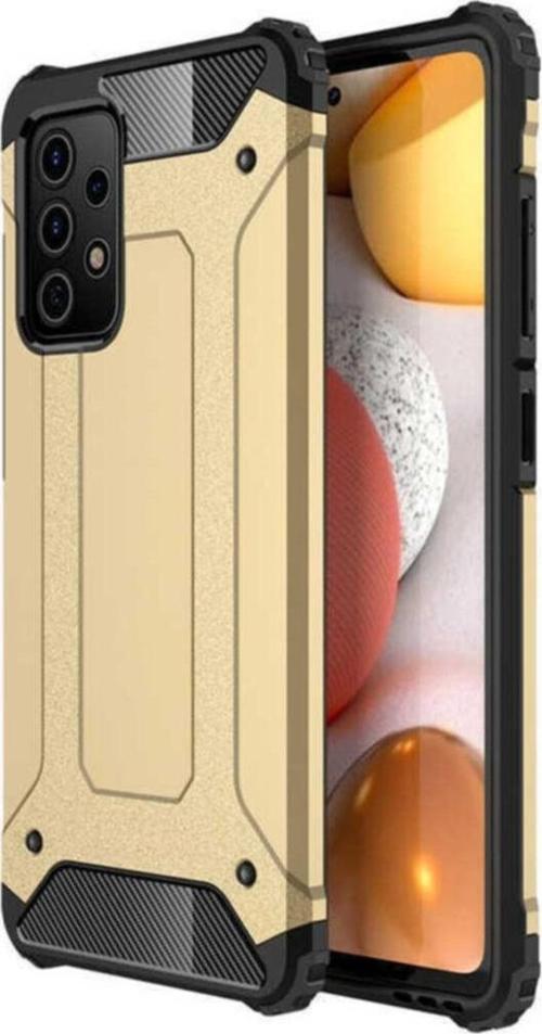 Galaxy A52 Kılıf Shockproof Slikon Zırh Gold