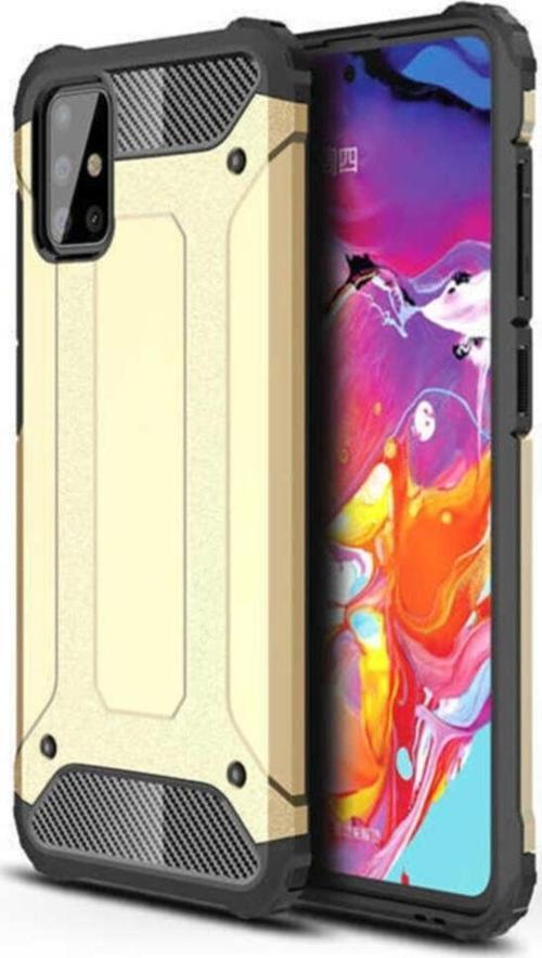Galaxy A72 Kılıf Shockproof Slikon Zırh Gold