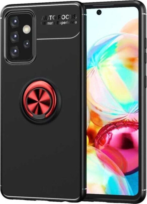 Galaxy A52 Novel Silikon Kılıf Siyah - Kırmızı
