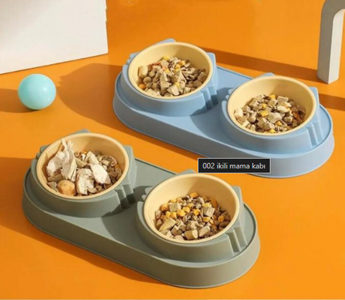 Mikopet Çift Bölmeli Mama ve Su Kabı