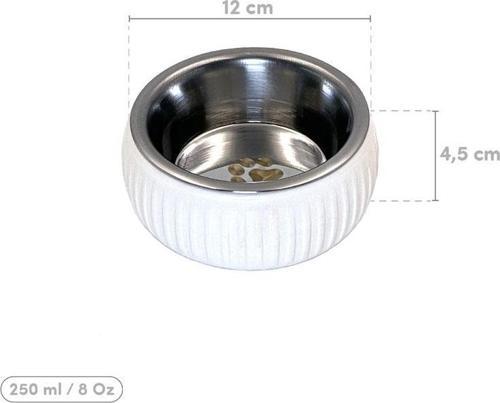 Mikopet Organik Seramik Mama Kabı Beyaz