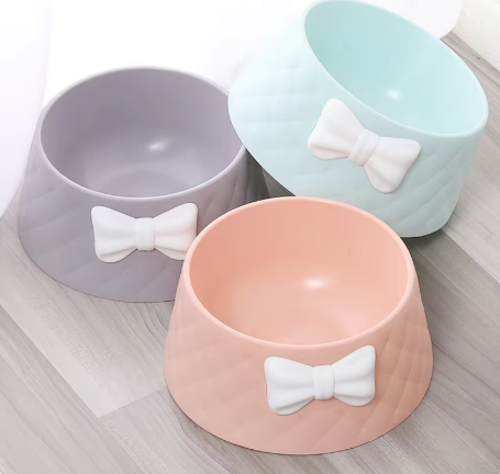 Mikopet Şık Desenli Fiyonklu Mama Kabı