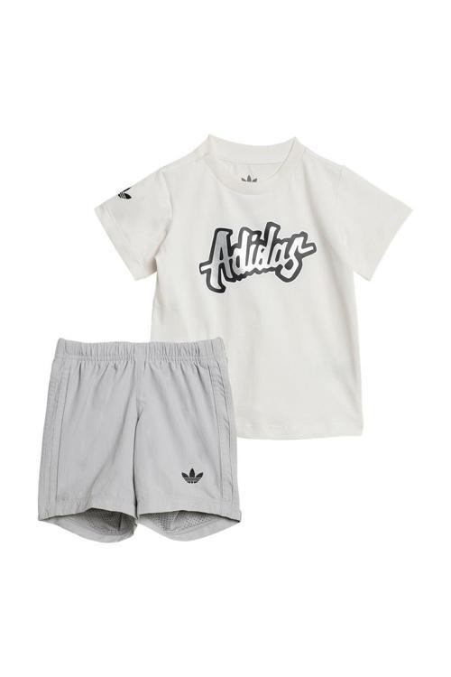 Çocuk  Beyaz  Eşofman SHORT TEE SET JD1042