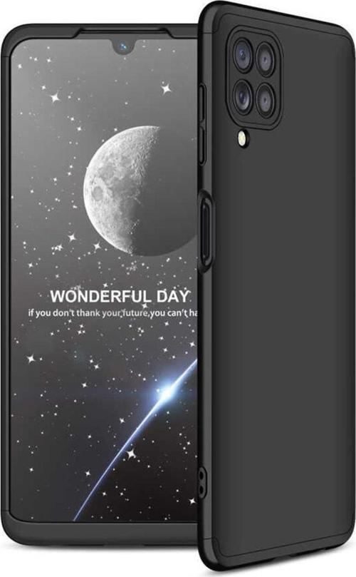 Galaxy M22 Ile Uyumlu Kılıf Soft Hard Koruma Ays Siyah
