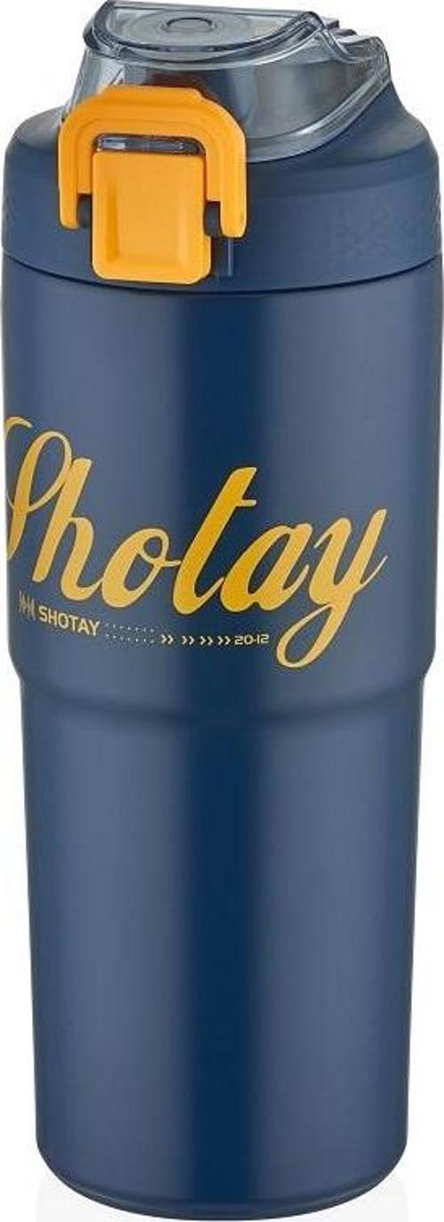 ST-8133 Çift Kullanım Pipetli/Rahat İçim Lacivert 750ml Çelik Matara