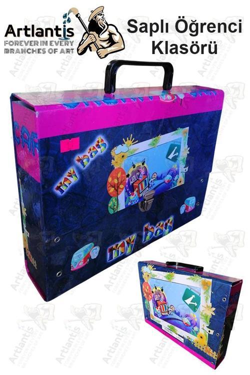 Saplı Klasör 1 Adet Kolplu Klasör Öğrenci Klasörü 32x24x7 cm Saplı Çanta Saplı Dosya Okul Sınıf