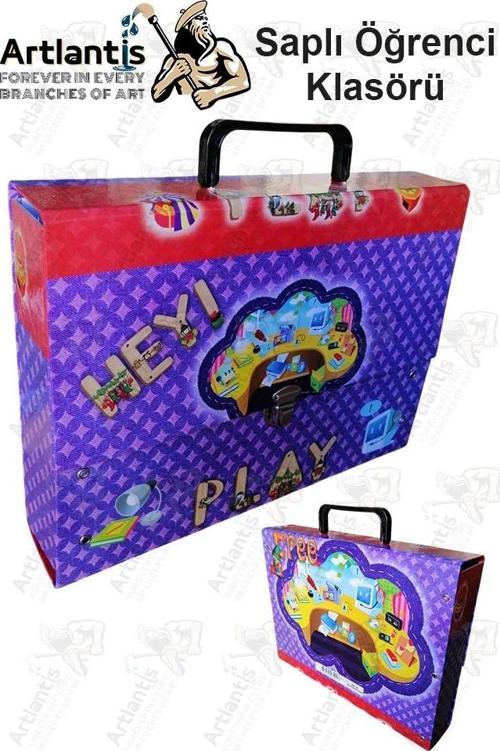 Saplı Klasör 1 Adet Kolplu Klasör Öğrenci Klasörü 32x24x7 cm Saplı Çanta Saplı Dosya Okul Sınıf