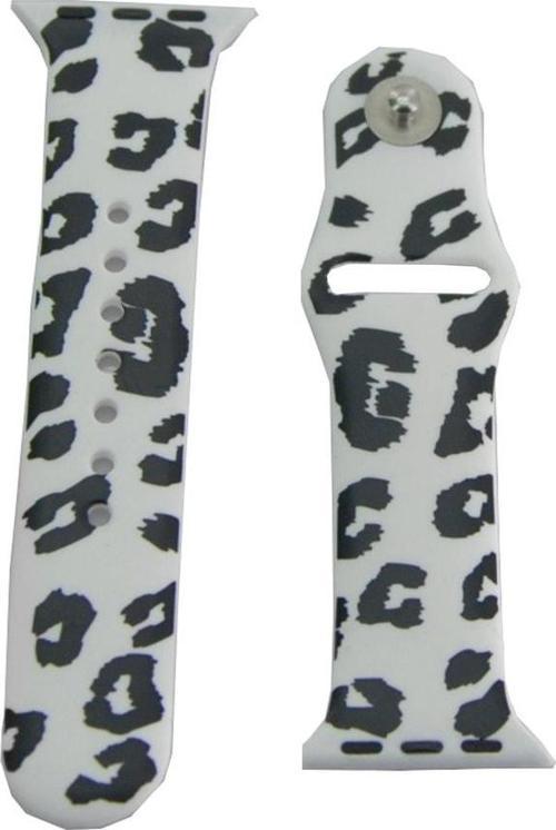 Watch 6 Ile Uyumlu Renkli White Black Pati Desenli 42-44mm Alvarez Spor Kayış Kordon