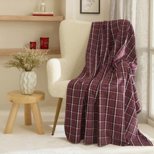 Flanel Throw Tv Battaniyesi Siyah-Rose