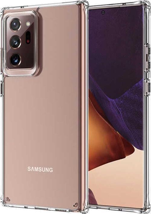 Galaxy Note 20 Ultra Kılıf Uyumlu Kılıf Clear Anti-shock Sert Arka Kapak Şeffaf