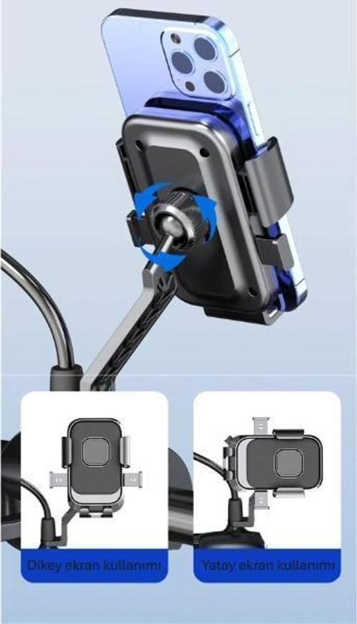 360° Dikiz Aynası Bisiklet Motosiklet Telefon Tutucu