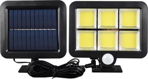 120 Cob Led Solar Panelli 3 Modlu Duvar Lambası