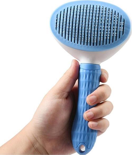 Otomatik Temizlenen Evcil Hayvan Tarağı Mavi