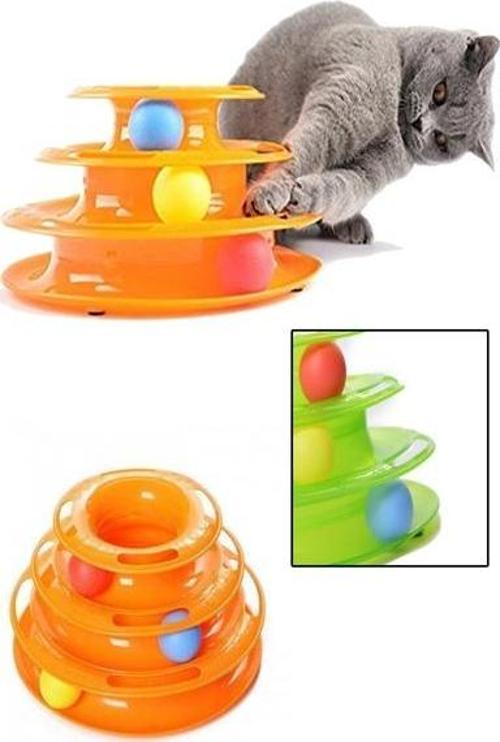 Tower of Tracks 3 Katlı Kedi Oyuncağı