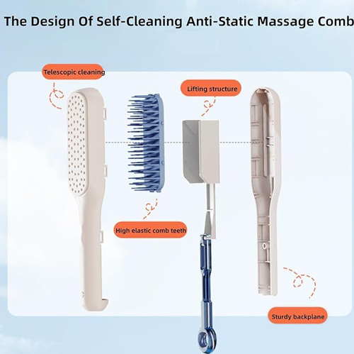 Kendini Temizleyen Saç Tarağı