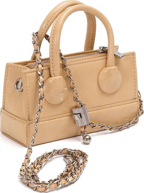 930397 Ayarlanabilir Kilit Detaylı Kadın El Çantası Sarı