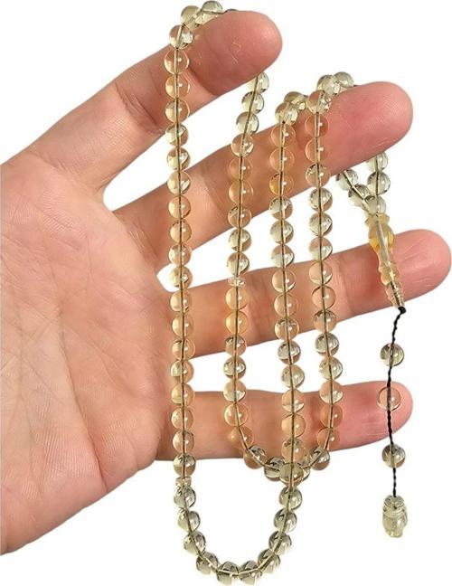 Sistemli 99'Luk Damla Kehribar Tesbih Lt1255