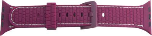 Watch 7 Ile Uyumlu Delikli Vlahovic 45mm Dikişli Tokalı Kordon Bordo