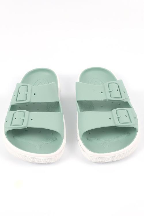 Rocksy-F PastelGreen/White Çocuk Terlik