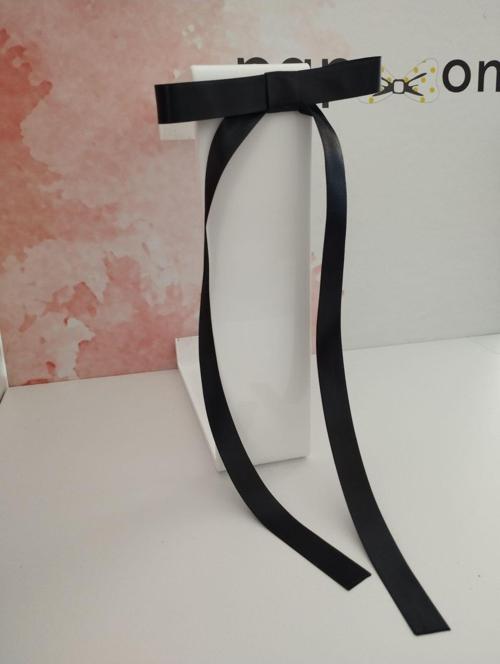 Fiyonk Kurdele Toka - Siyah - Organik & El Yapımı