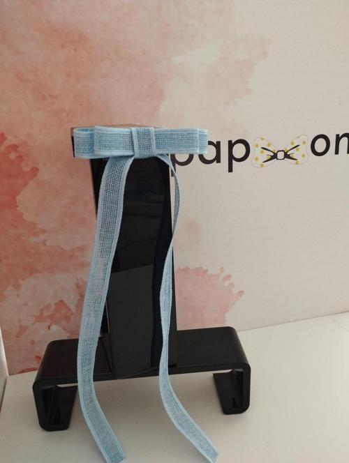 Fiyonk Kurdele Toka - Mavi - Organik & El Yapımı