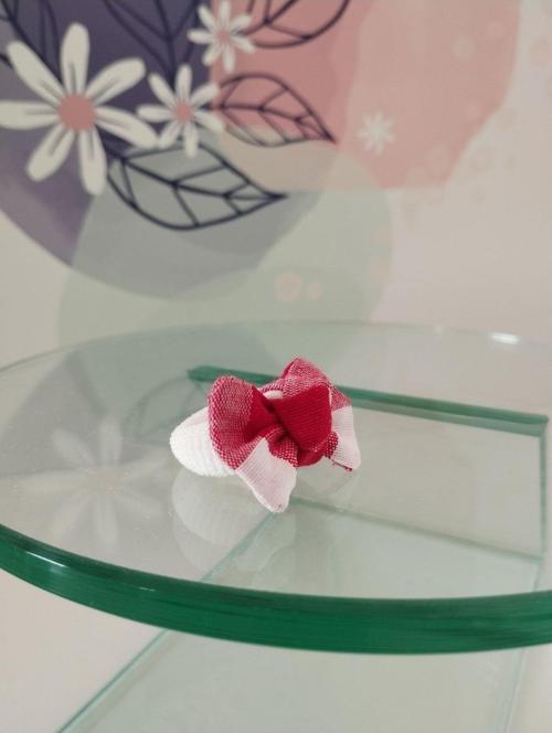 Fiyonk Toka - Kırmızı & Beyaz - Organik & El Yapımı