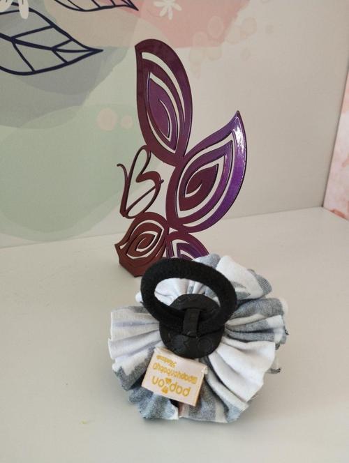 Ponpon Toka - Siyah - Organik & El Yapımı