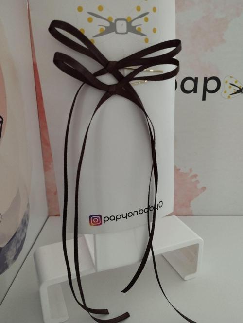 Fiyonk Kurdele Toka - Kahverengi - Organik & El Yapımı