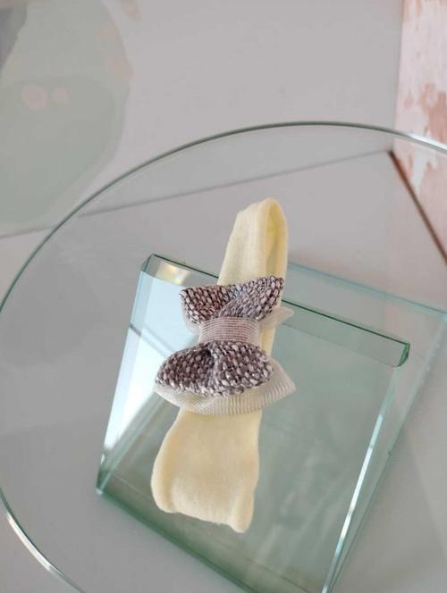 Bebek Fiyonk Saç Bandı - Gri - Organik & El Yapımı