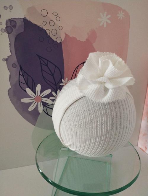 Örgü Saç Bandı - Beyaz - Organik & El Yapımı