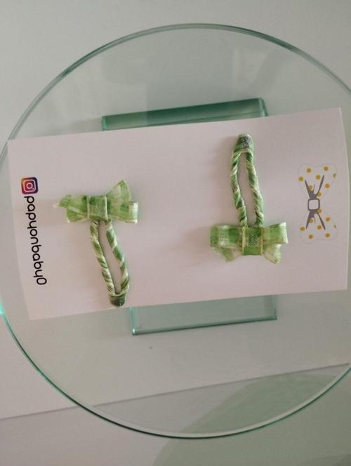 Fiyonk Çıt Çıt Toka - Yeşil - Organik & El Yapımı