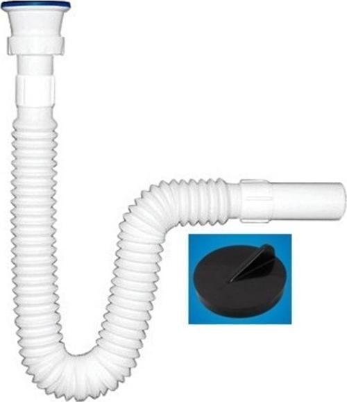 Yt64 Uzun Körüklü Evye Lavabo Gider Sifonu 140Cm-Koku Önleyici Tapalı