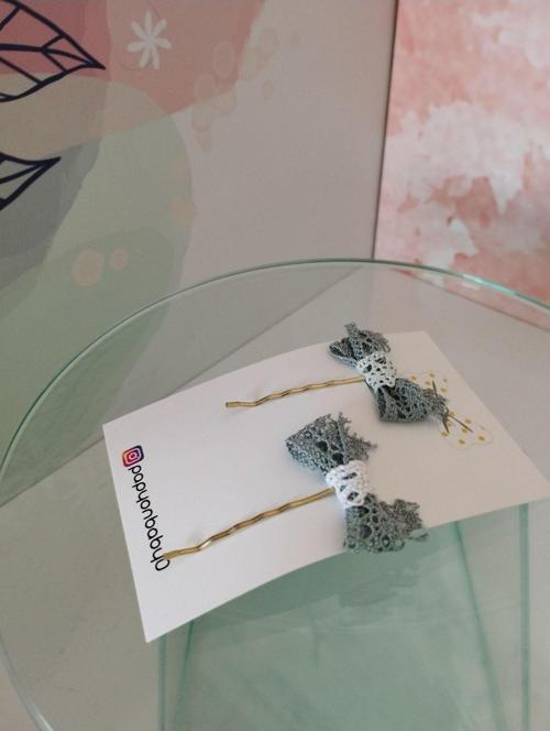 Örgü Fiyonk Toka - Yeşil - Organik & El Yapımı