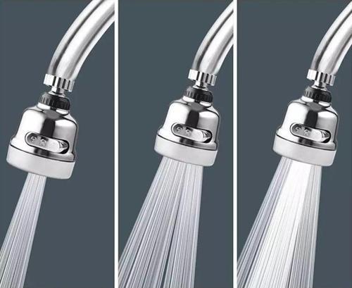 Yt23 3Fonksiyonlu Batarya Boru Ucu Başlığı-Su Tasarruflu 360° Oynar Musluk Ucu Başlığı Aparatı