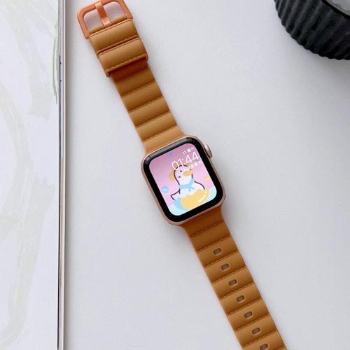 Watch Ile Uyumlu Kordon 42-44mm Ve 45mm Uyumlu Renkli Tokalı Chateau Kordon Kayış