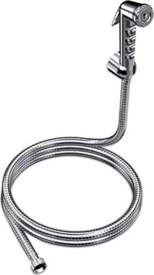 Yt21 Mega Abs Krom Taharetmatik Şattaf Seti 100-120Cm Örgülü Spiral Hortum