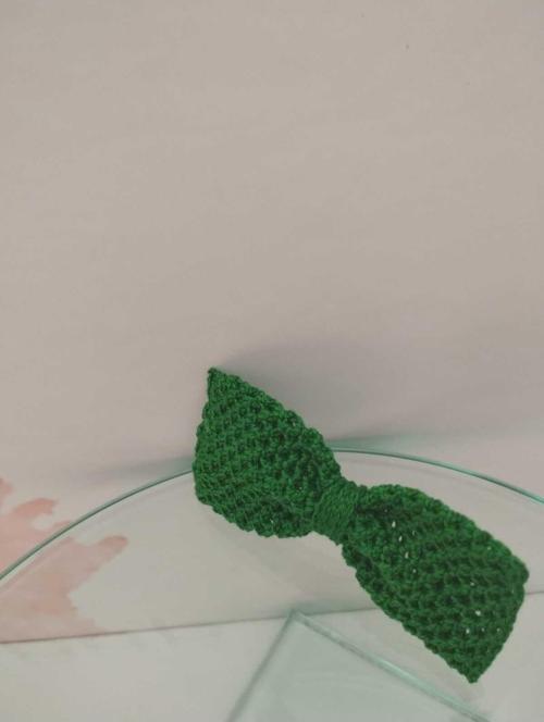 Örgü Fiyonk Toka - Yeşil - Organik & El Yapımı